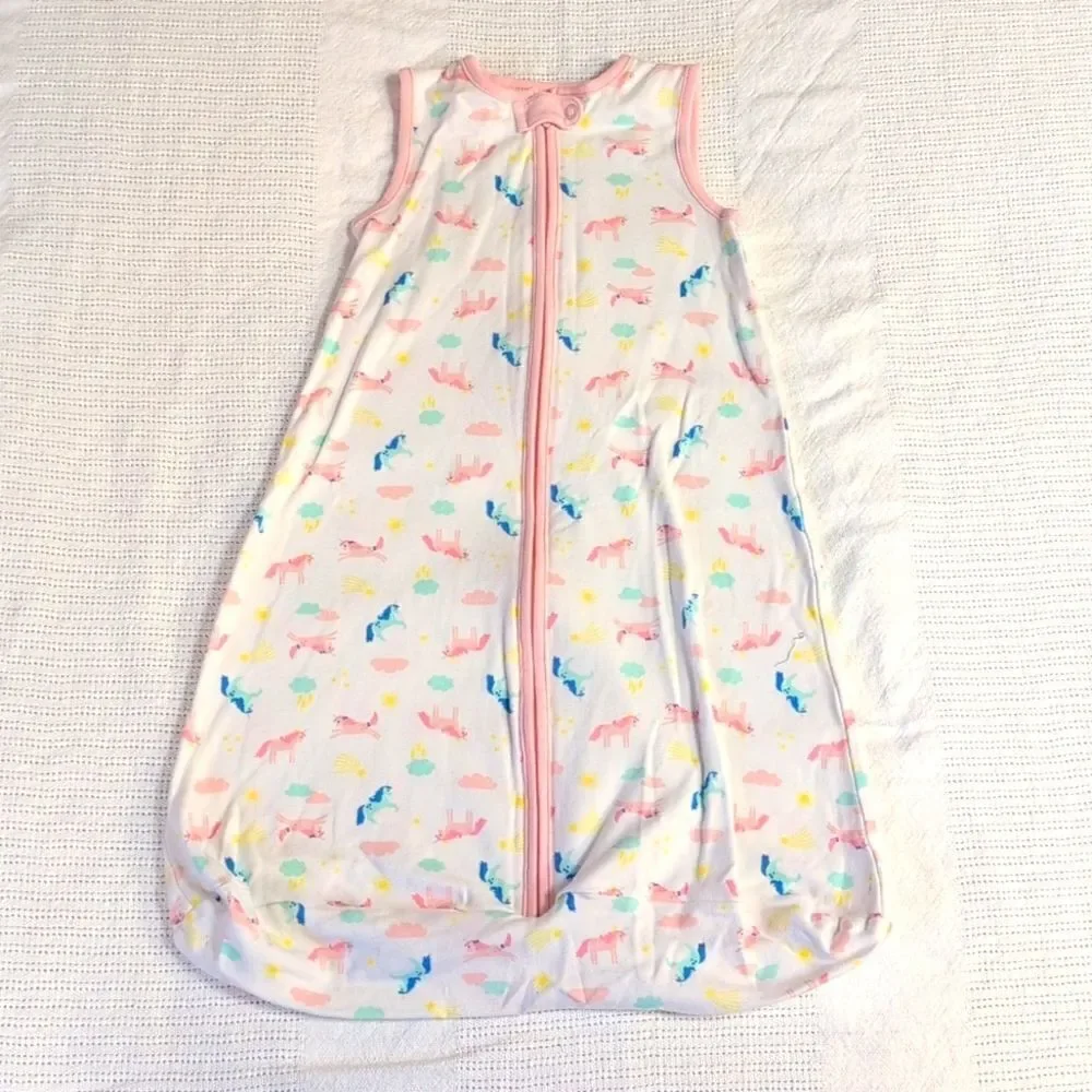 Carter's Medium 6-9 months Pink Unicorn Cotton Zippered Sleep Sack